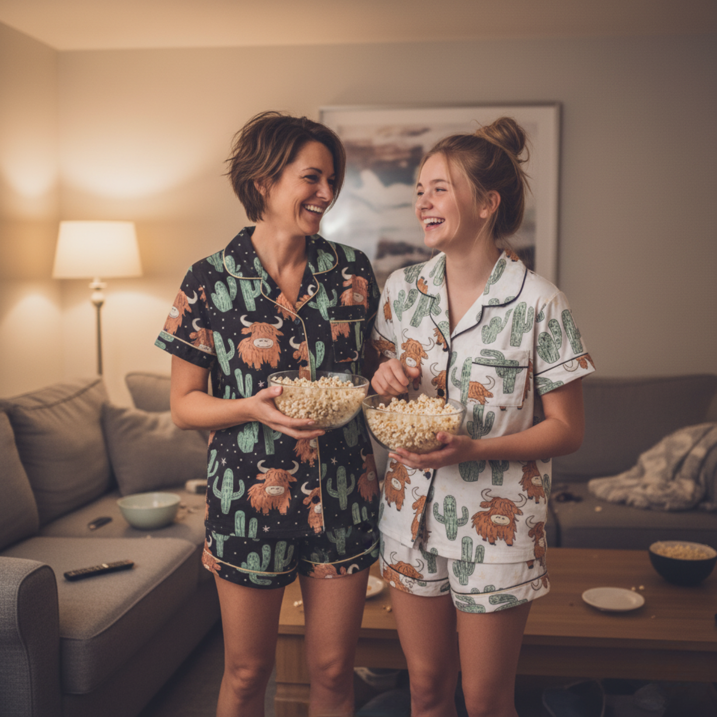 Highland Cow & Cactus Pajama Set