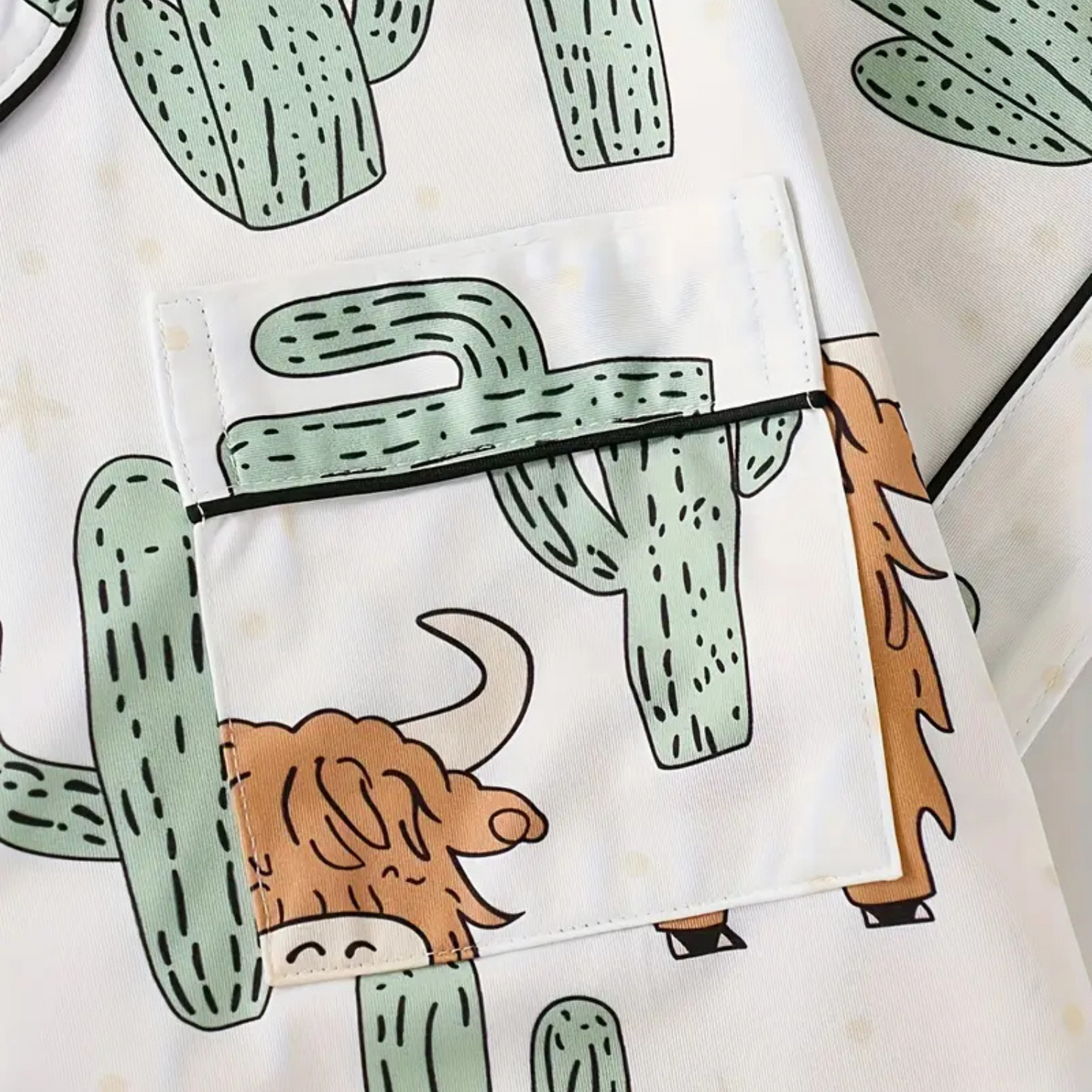 Highland Cow & Cactus Pajama Set